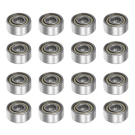 sourcing map 16pcs 603ZZ Deep Groove Ball Bearings 3mm Bore 9mm OD 4mm Thick Carbon Steel Double Shielded Z1 Bearing for Motors
