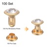 HARFINGTON 100pcs Crystal Rivets 6mm Rhinestone Rivets Rapid Stud rivets