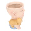 Flower Pot Girl and Dog Cute Style Bottom Drainage Hole