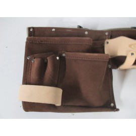 McGuire Nicholas 1499 11 Pocket Handyman Apron Tool Belt Brown Suede Leather NEW
