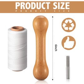 Wavwavw 2 Pcs Tie Dye Tool 1 Sinew Puller Tool for Tie Dye with Winding Sinew for DIY Tie Dye Sinew Pulling Device 295 Yard White Waxed Thread Tie Dye Kits for Adults