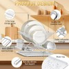 TABABAO Over The Sink Dish Drying Rack, Collapsible 3 Tier