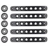 PKEDUO Black Door Handle Inserts + Star Push Button Covers