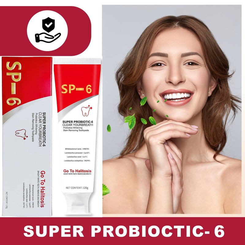SP-6 Probiotics Whitening Toothpaste, with Probiotics Deep Cleaning Oral Care