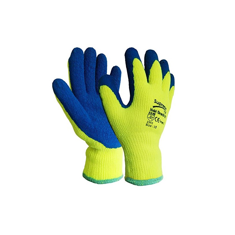 6 Pairs New HI VIZ Thermal Winter Latex Rubber Work