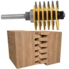WSOOX Adjustable Finger Joint Router Cutter, 8mm Shank Carbide Chisel