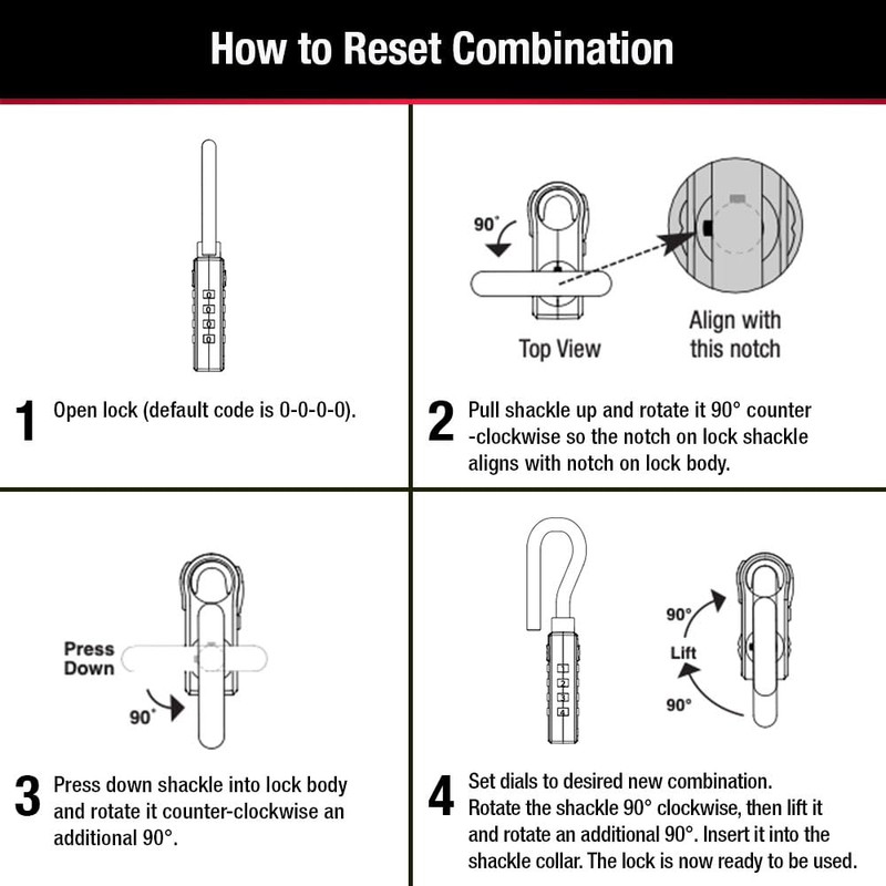 Master Lock Padlock, Set Your Own Combination TSA Accepted Luggage