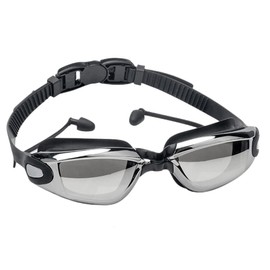Swimming Goggles, Swimming Goggles for Men and Women with Wide Lenses, UV Protection, Anti-Glare Swimming Goggles with Free Protection Case for Triathlon Swimming Goggles Other Summer Sports