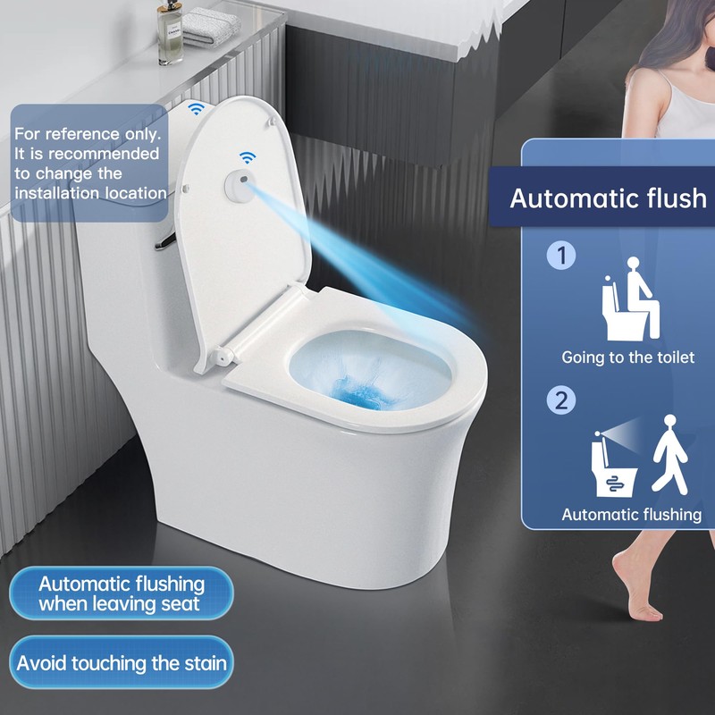 Automatic Toilet Flusher Kit, Touchless Motion Sensor Flush for Toilet,