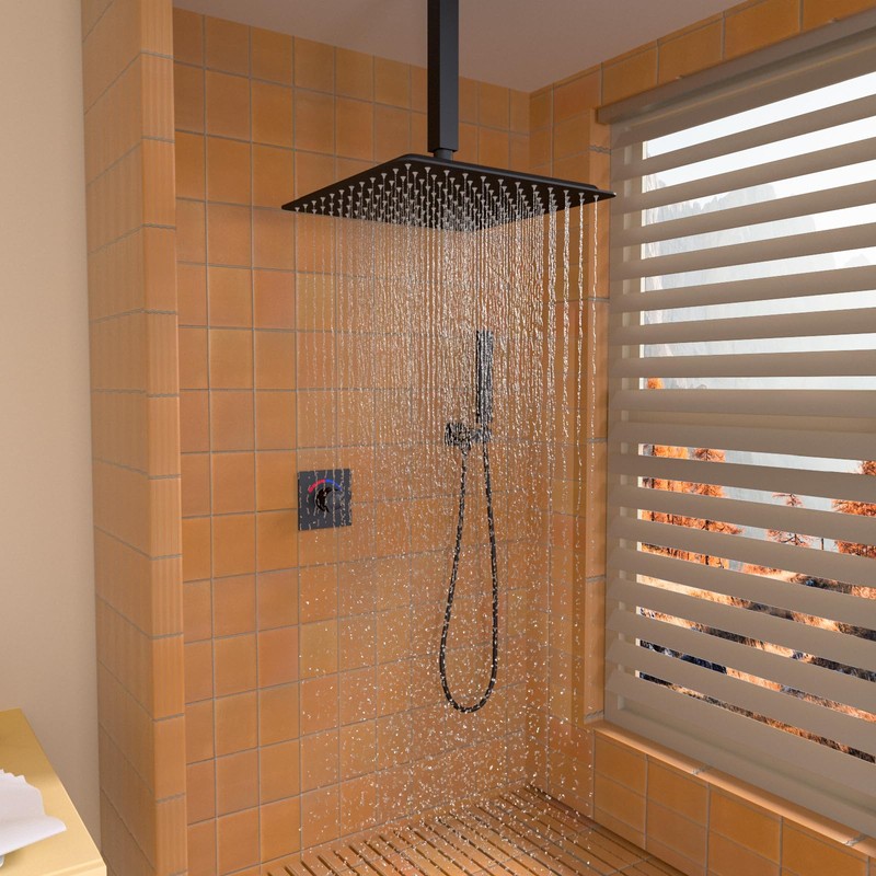 NPYSVSSS 2 Way Push Button Thermostatic Shower Diverter Mixing Valve,