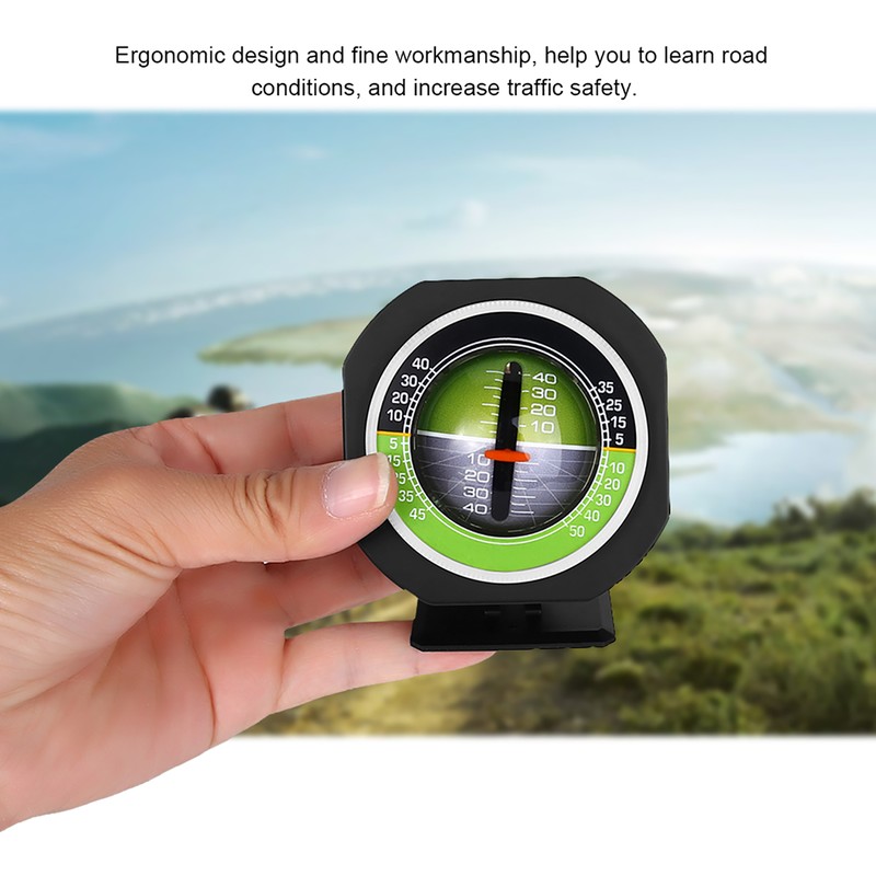 Outdoor Luminous LED Car Inclinometer Angle Slope Meter Balancer Measure
