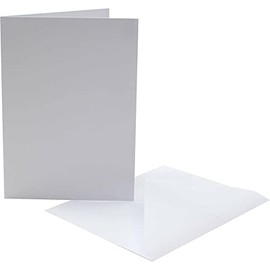 Trucraft - White Blank Craft Cards with Envelopes 5" x 7" Rectangle - Pack of 5