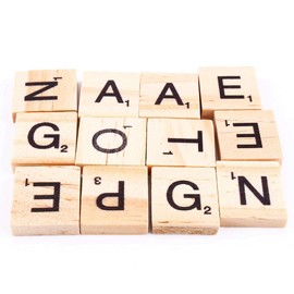 Wooden Scrabble Tiles, 100pcs Scrabble Tiles Letters Alphabet Wooden Pieces Numbers Pendants Spelling Educational Toys for Kids Children Non-Toxic Eco-Friendly