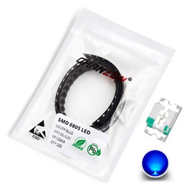 CHANZON 100 pcs SMD 0805 (2mm x 1.2mm) Blue LED Diode Lights 3V 20mA Lighting Bulb Lamps Electronics Components Indicator Light Emitting Diodes