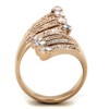 YourJewelleryBox Rose gold cocktail ring cubic zirconia stamped cubic zirconia