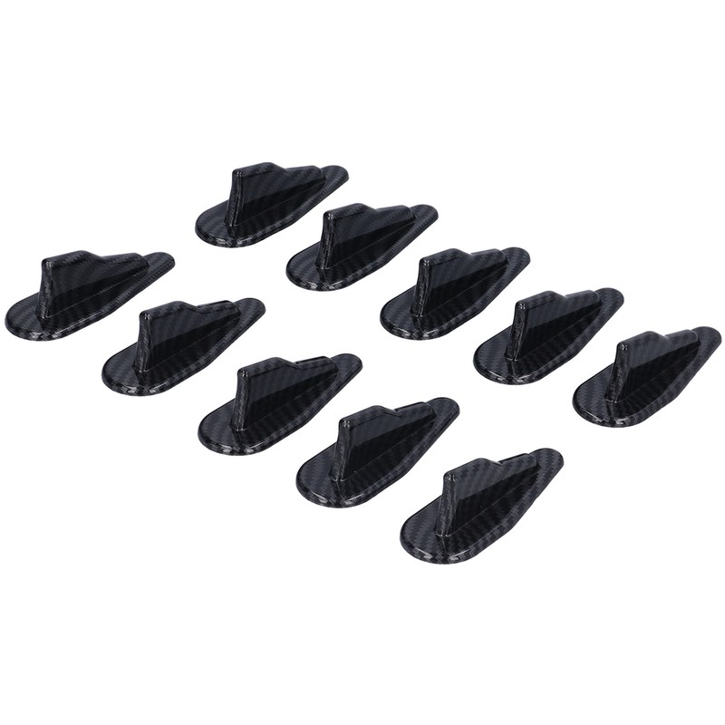 10PCS Shark Fin Kit Spoiler Wing Set with Carbon Fiber