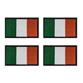 4 PCS Republic of Ireland Flag Embroidered Tactical Emblem Patch Iron On/Sew On Applique Irish Flag Patches for Clothing,Jacket,Jeans,T-Shirt,Hat,Costume,Jersey,Repair,Craft