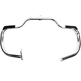 Engine Guard Softail FatBoy CHROME Mustache Highway Bars Crash Bar For Harley Davidson Heritage Classic Deluxe Fat Boy Years 1986-1999 Foot Rests Nostalgia # 49004-90 FLSTF FLSTC FL FLSTN Springer NEW