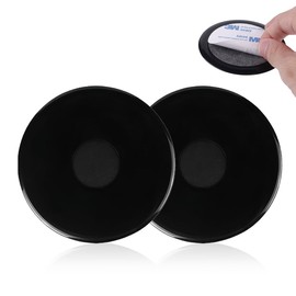2 Stück Klebe Befestigungsplatten für Armaturenbrett, Navi Halterung Mount Pad,75 mm Selbstklebend Saugnapf Adapterplatte,für Navigationsgeräte Autohalterung Dashcam Garmin GPS, Schwarz (Rund
