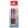 Dong-A Fine-Tech RT Gel Ink Roller Ball Pens, 0.3mm, Assorted