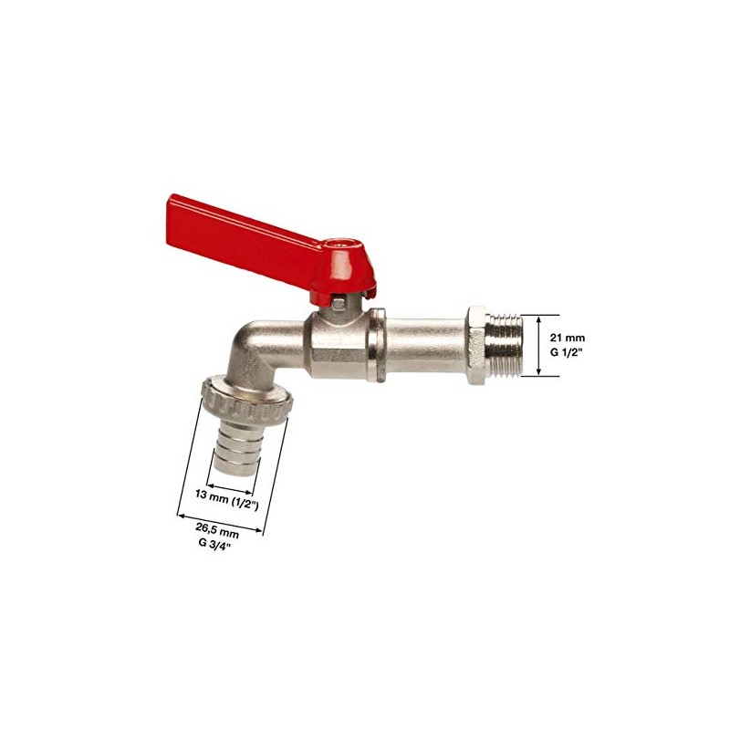 Gardena Ball Valve with 26.5 mm (3/4) – Thread/for 1/2
