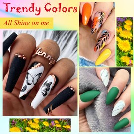 MTSSII 12PCS Gel Nail Polish Set,UV/LED Soak Off,12 Colors Gel Nail Kit Art Design Soak Off UV LED,Nail Art Design Gifts for Women (Set-6, 12pcs)