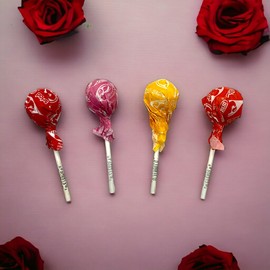 Str burst Lollipops -1.5 lbs Individually Wrapped for Freshness, Original Flavors Cherry, Orange, Strawberry, and Lemon with Fruit Chew Inside-Delicious and Fun Treat for All Ages(24 oz)