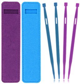 4 Pieces That Purple Thang Sewing Tools Plus 2 Felt Storage Pouches Multifunctional Thing Sewing Quilting Supplies for Sewings Craft Projects (2xPurple, 2xGreen)