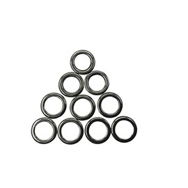 Cheerouters Heavy Duty Stainless Steel Smooth Fishing Rings (50 Pack, 4mm-14mm), High Strength Solid O Rings, Saltwater Lures & Baits, Jigging Swivel Connectors, Bass Fishing Tackle