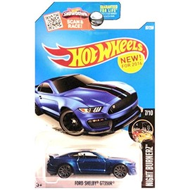 2016 Hot Wheels Night Burnerz 7/10: Ford Shelby GT350R (Dark Blue) by Hot Wheels