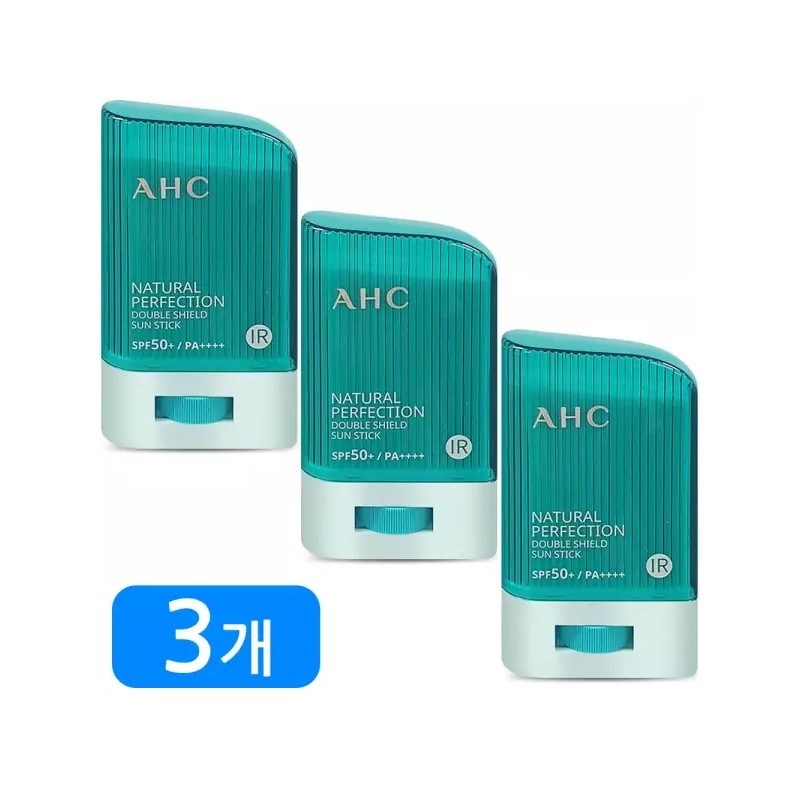AHC 내추럴 퍼펙션 더블 쉴드 선스틱 민트 14g 3개 AHC