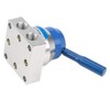 G1/4" Thread 3 Position 4 Way Aluminium Alloy Pneumatic Hand