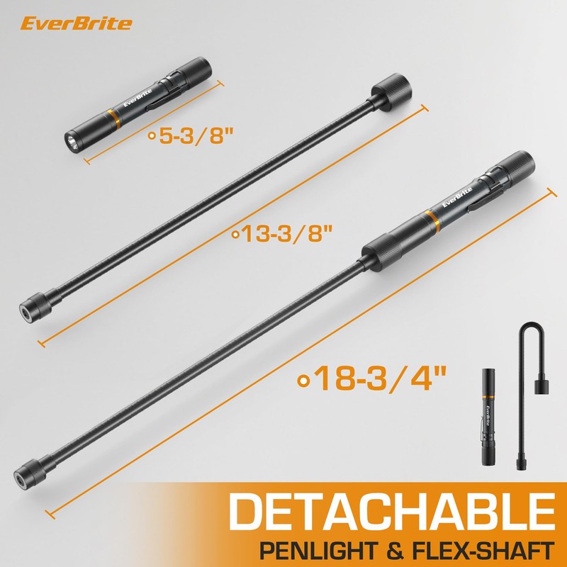 EverBrite Multi-Functional Rechargeable Work Light, Flexible LED Flashlight with 3