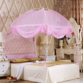 Living Peace Floor-Integrated Mosquito Net (150x200cm) Pink