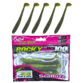 SEABUZZ Rubber Fish Fishing Lure Set 5 Pieces x 100 mm - Rubber Bait for Catfish and Zander & Pike - Trout & Perch Artificial Bait - Predator Fish Fishing Set - Fresh and Saltwater Fishing Equipment