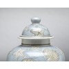 AA Importing 59728 Blue Seashell 10 Inch Ceramic Ginger Jar