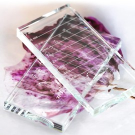 2-in-1 Eyelash Extension Crystal Palette, Glass False Eyelash Stand Tray, Strip Tile Holder for Lashes Glue Nail Art Painting Colour Toning Glass Board (Pack of 2)