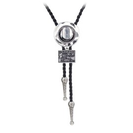 JPJZY BRBAM Western Cowboy Hat Bolo Tie Vintage Style Antique Silver United States Map Bolo Tie Stylish Retro Cowboy Gift (Colorado)