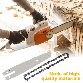6 Inch Chainsaw Chain Heavy Duty Wear Resistant Anti-Corrosive Mini Chainsaw Guide Bar Carpenter Woodworking Tool with 37 Drive Links for Wood Branch Cutting