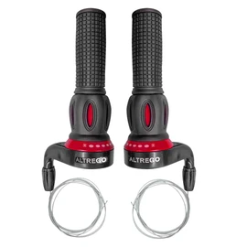 Piago Mandos Bicicleta Doble De Fricción Cambios 7 Velocidades Negro (Rojo)