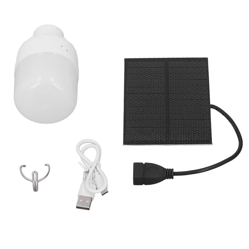 Solar Light Bulbs Monocrystalline Silicone Portable Rechargeable Solar Powered LED