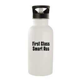 Molandra Products First Class Smart Ass - Stainless Steel 20oz Water Bottle, White