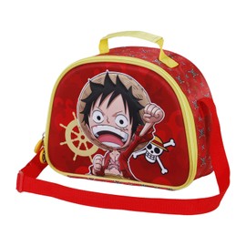One Piece Luffy-3D Lunch Bag, Red, 25.5 x 20 cm