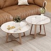 SSTBLEV Round Table Top, 23.6” White Sintered Stone Tabletop, DIY