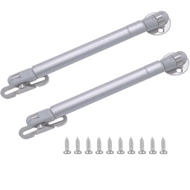 100N/22.5 lb 10" Long Gas Support Cabinet Hinged Safety Lift Support, Lower Closing Lid Support, Down Turn Door Buffer Retractable Cabinet Door Rubber Head Gas Spring Support, Set of 2