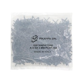 Pikappa 651 Cross Spacers 3 mm for Tiles and Cladding Grey Bag of 500