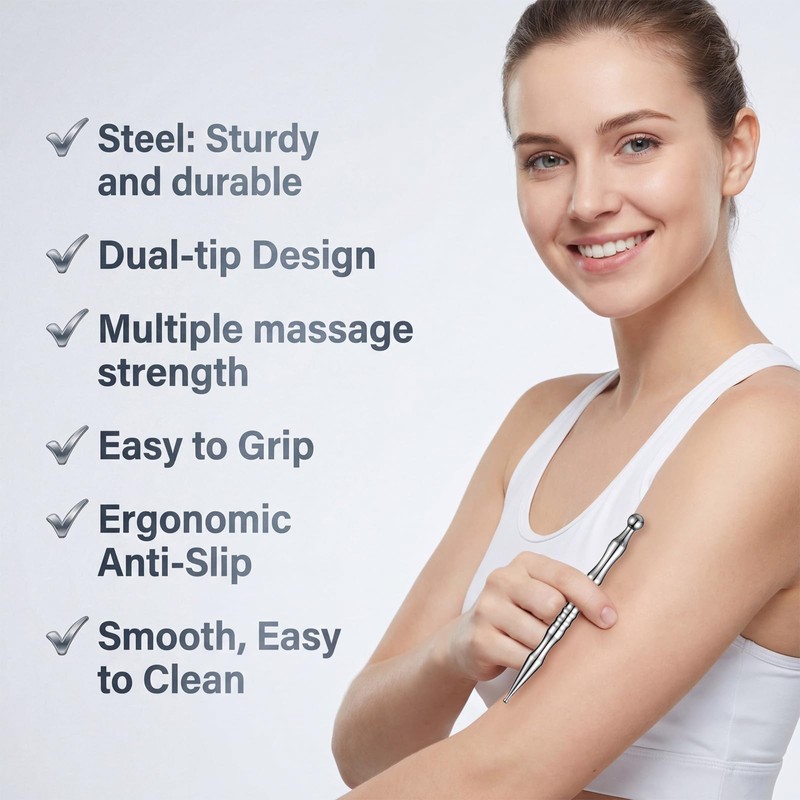 Sibba TMJ Relief Products Massage Tool Acupuncture Pen, 4Pcs Jaw