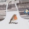 Azeeda 'Perched Robin Bird' Unisex Cooking Apron (AP00081642)