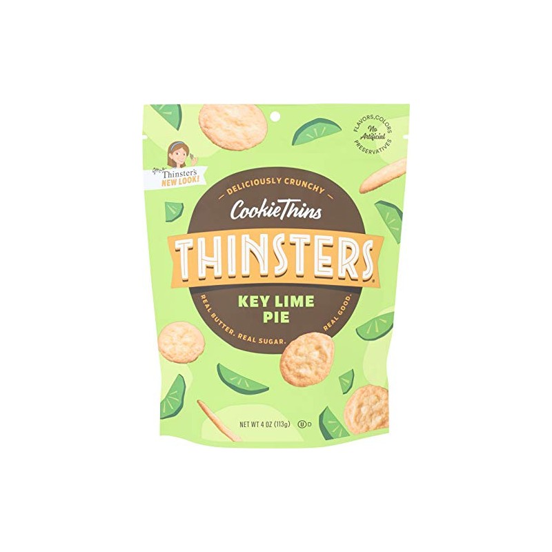 Thinsters Key Lime Pie Cookies, Oven-Baked with Real Butter &