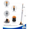 MR.SIGA Broom and Dustpan Set with Long Handle, Stand Upright